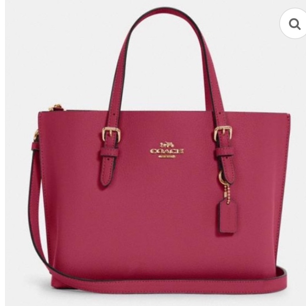 Coach wine red crossbody tote